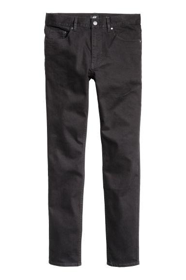 Pantalón De Sarga Skinny Fit - Negro