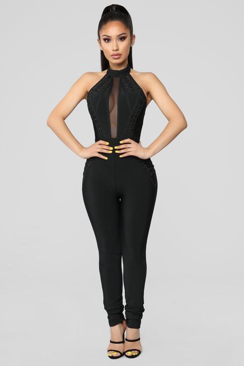 fashion nova bandage jumpsuit