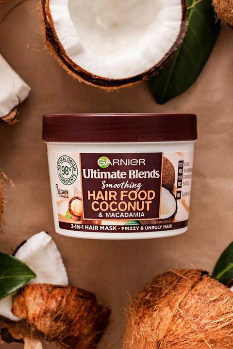 Womens Garnier Ultimate Blends Hair Food Mask Coconut 390ml - White - One Size, White