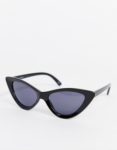 Gafas De Sol Estilo Ojos De Gato En Negro Brillante Bevelled De Asos Design