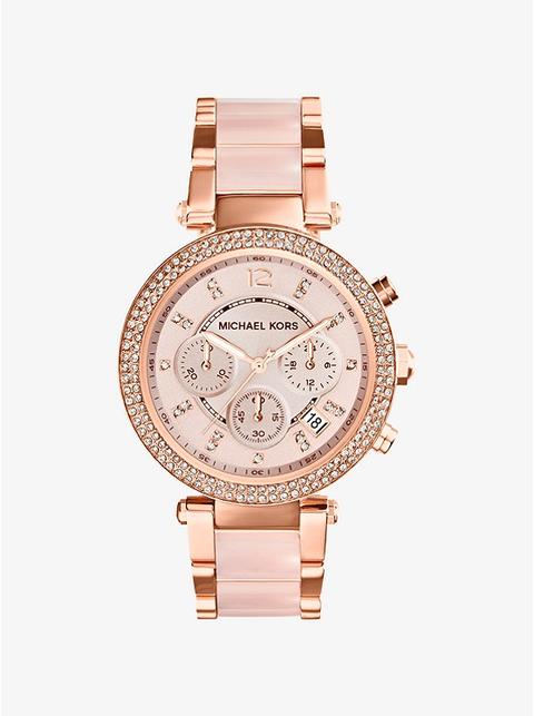 Parker Rose Gold-tone Blush Acetate Watch