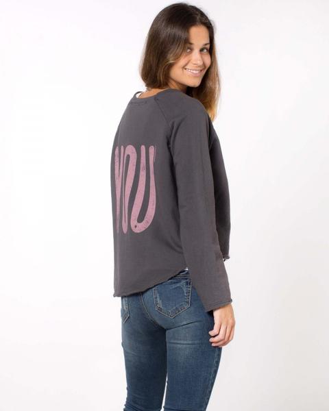 Sudadera Crop You Gris Oscuro