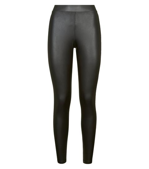 Black Wet Look Leggings New Look from NEW LOOK on 21 Buttons