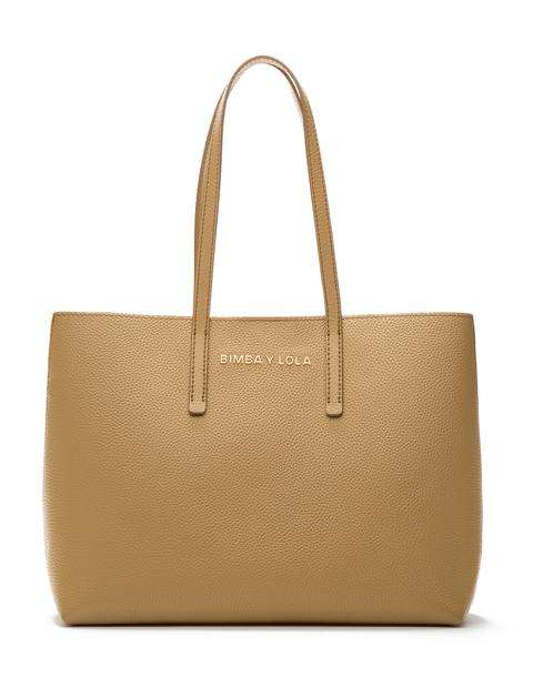 Bolso Shopper Piel Crema