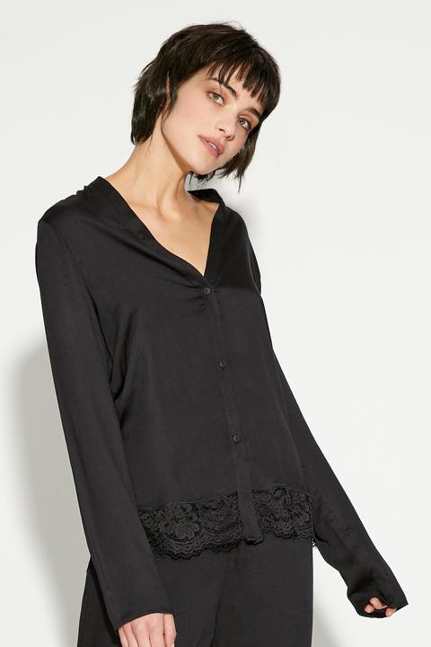 Maglia Manica Lunga In Tela Di Viscosa Soft