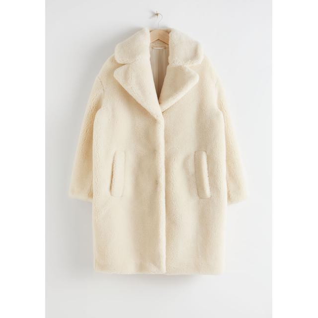 & other stories faux shearling coat