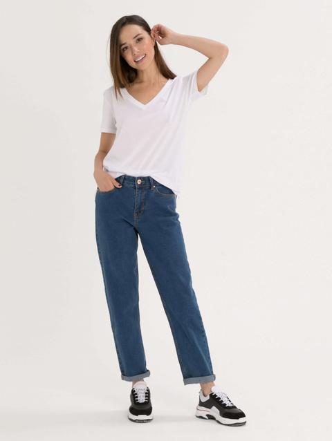 Jeans Mom Blu Denim Medio