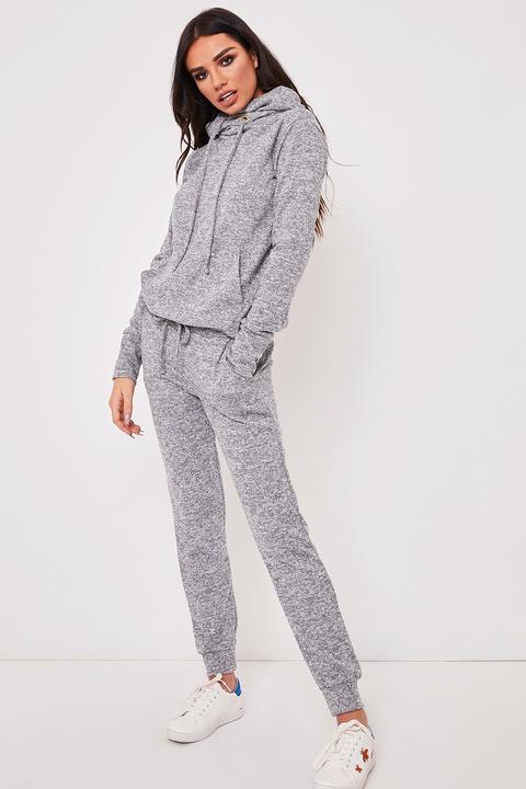 Melany Light Marl Grey Loungewear Set