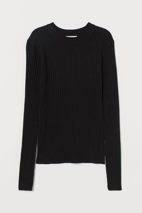 Ribbed Top - Black