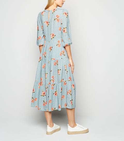 blue spot dress