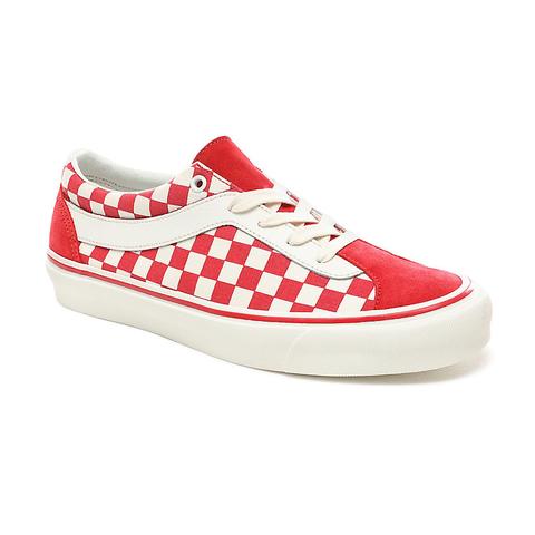 red vans checkerboard shoes