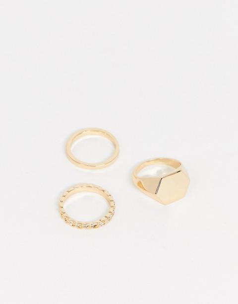 Designb Ring Multipack In Gold