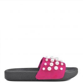 Kisha - Sandalo Basso Fuchsia Con Perle