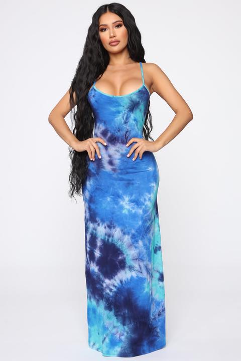 tie dye dress fashion nova