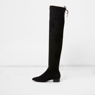 Faux Suede Over The Knee Boots