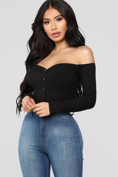 off the shoulder bodysuit