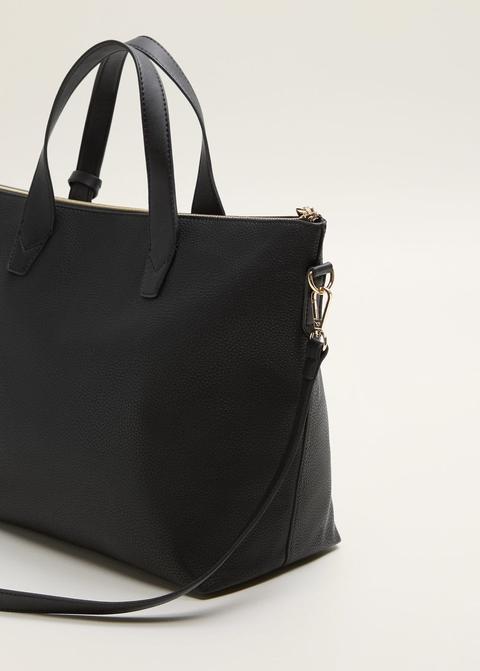 mango strap shopper bag