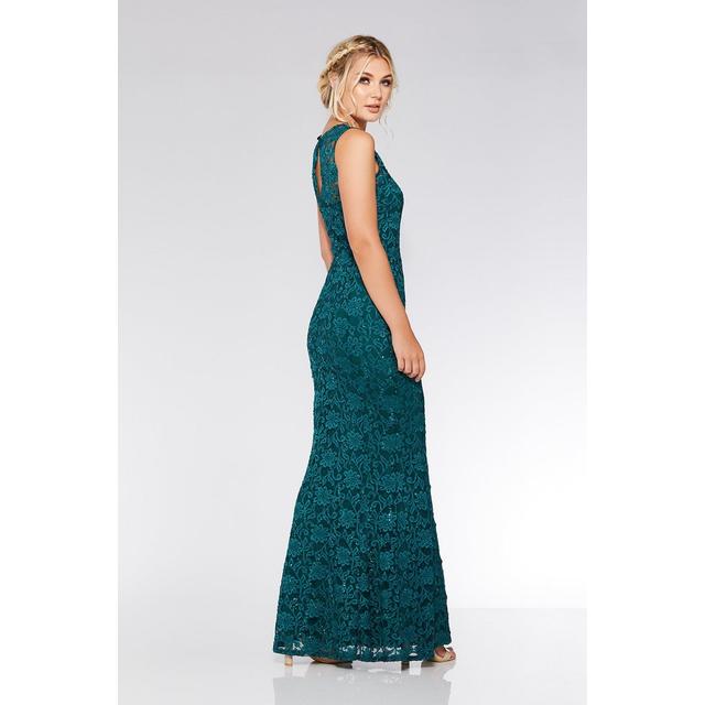 bottle green bardot ruched fishtail maxi dress