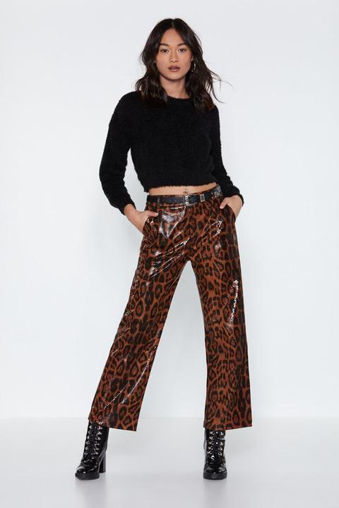 Leopard Coated Trouser
