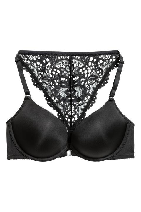 H & M - Super Push-up Con Pizzo - Nero