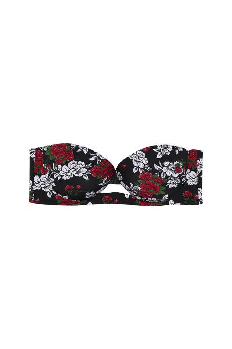 Bikini Fascia Cut Out Floral Sound