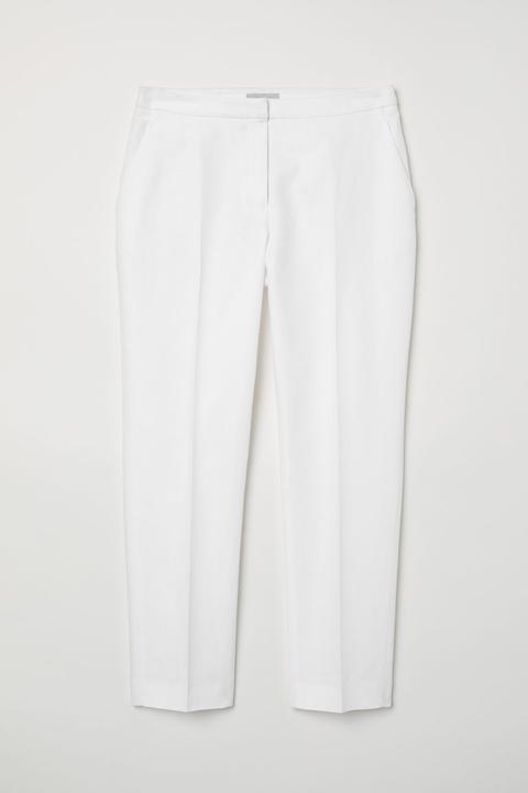 Pantalon De Tailleur - Blanc