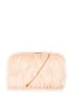 Peach Fur Clutch Bag