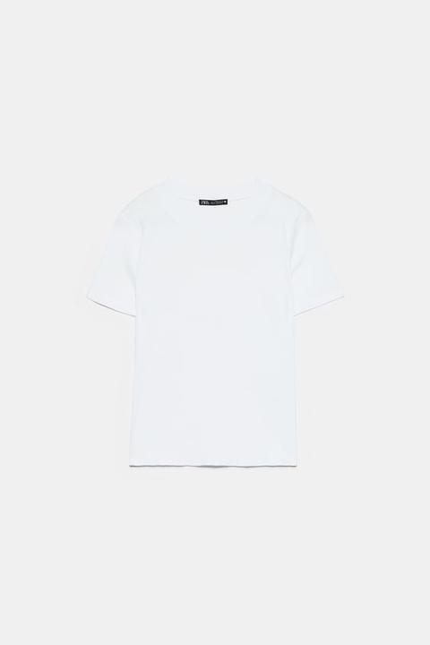 White Collection Ribbed T-shirt