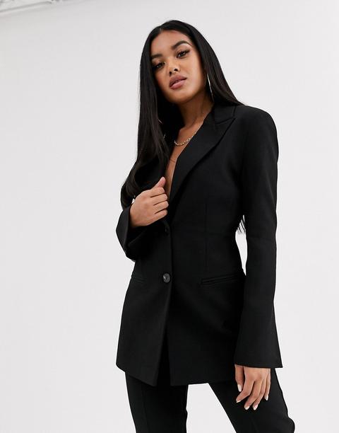 Blazer De Traje En Negro Pop De Asos Design