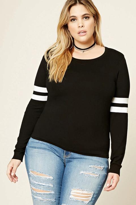 Plus Size Stripe Sweater