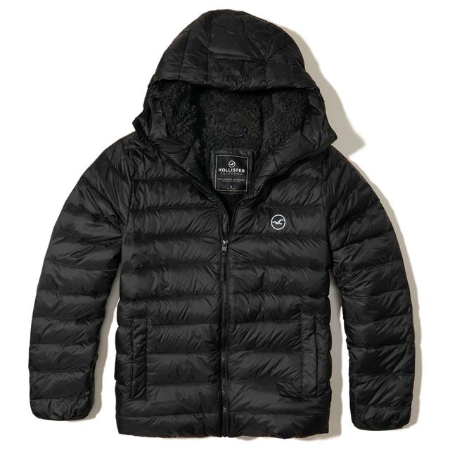 Sherpa-lined Down Puffer Jacket from 