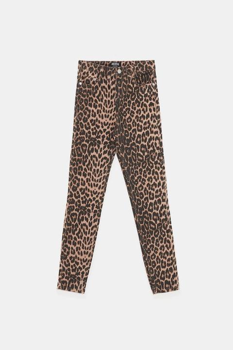 Jeans Skinny Estampado Animal