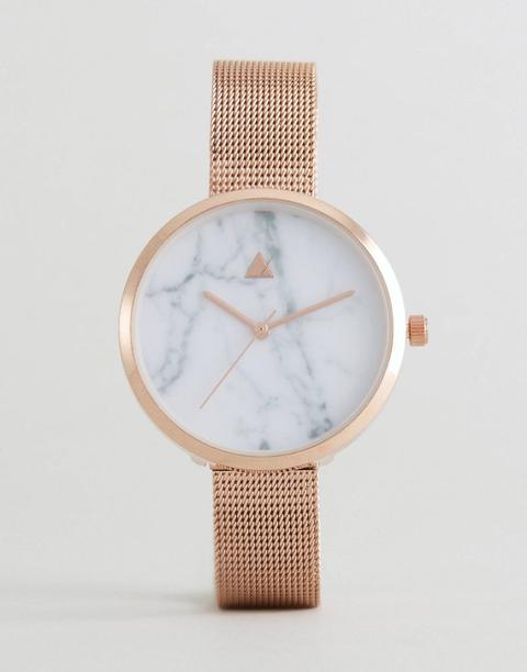 Reloj De Malla Con Esfera De Efecto Mármol De Asos