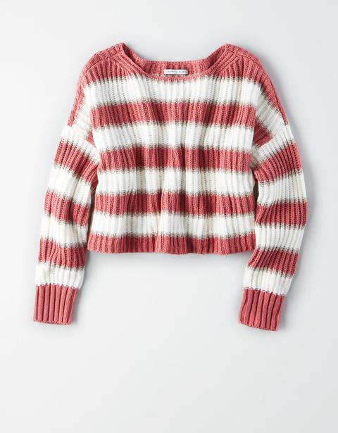 american eagle striped pullover sweater