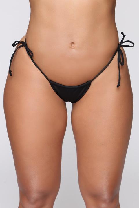 Ibiza Mix And Match String Bikini Bottom - Black