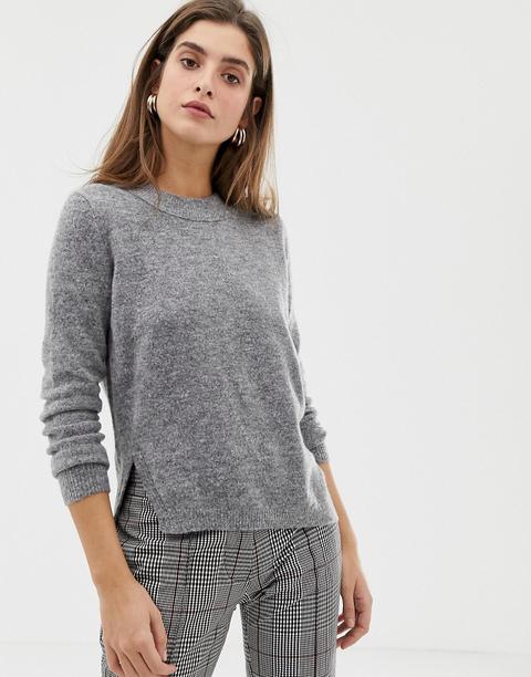 River Island - Maglione A Maniche Lunghe Grigio Scuro - Grigio