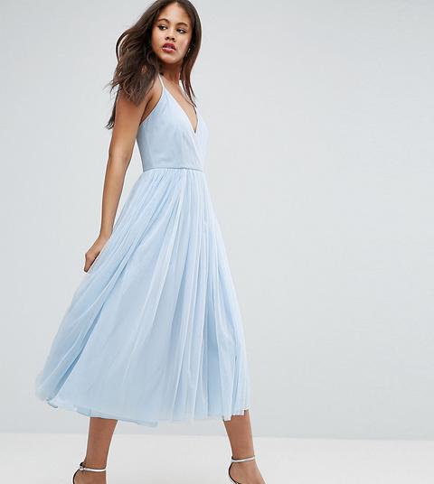 Asos Tall - Vestito Midi In Tulle - Multicolore