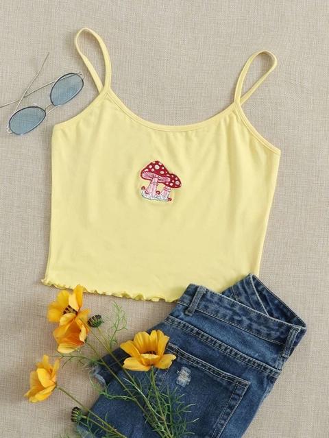 Lettuce Trim Mushroom Crop Cami