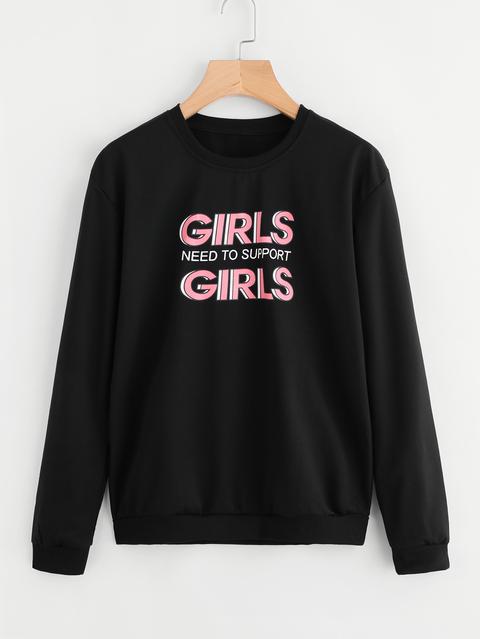 Slogan Print Sweatshirt