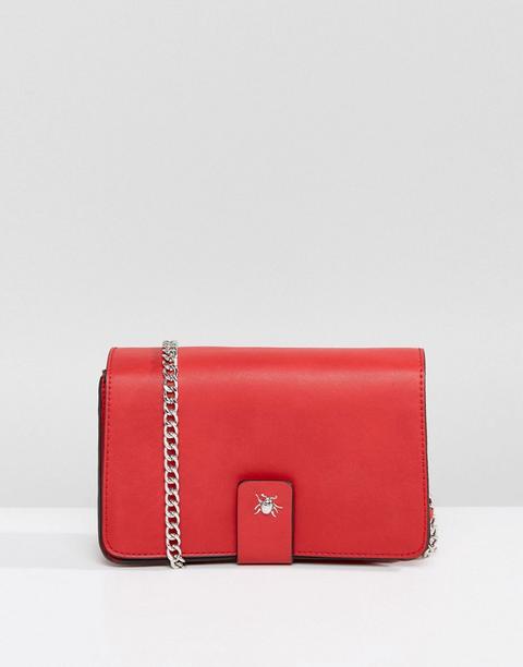 Pull&bear - Borsa A Tracolla Con Decorata Con Piccolo Insetto - Rosso