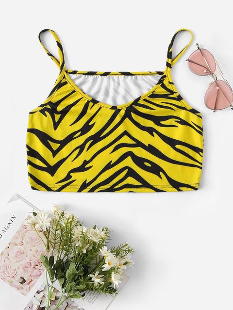 Top De Tirantes Animal Print