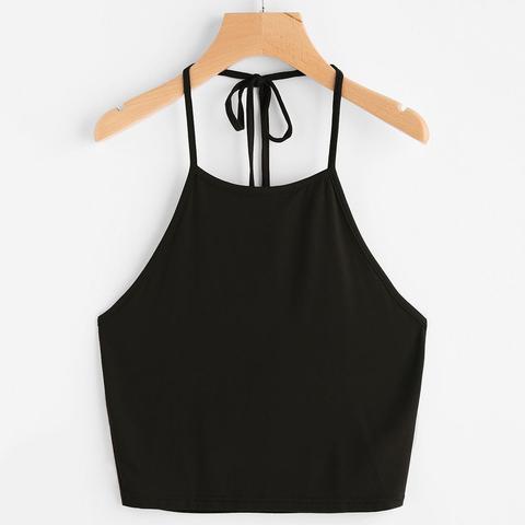 Top De Halter Con Cordón