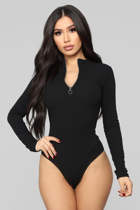 The Future Is Female Bodysuit - Black