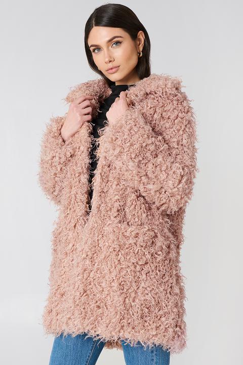 Na-kd Trend Faux Fur Coat - Pink