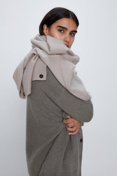 zara buttoned cashmere cardigan