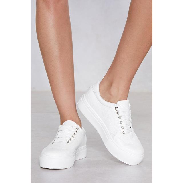leather platform trainers