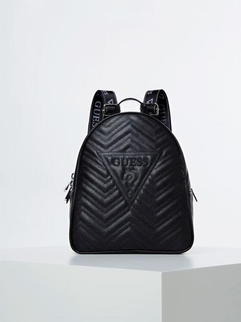 Guess Zana Quilted-look Logo Backpack from Guess on 21 Buttons