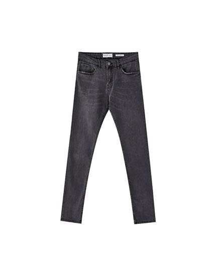 Jeans Super Skinny Fit Gris Oscuro