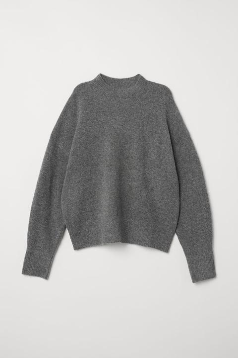 Jersey En Punto Fino - Gris