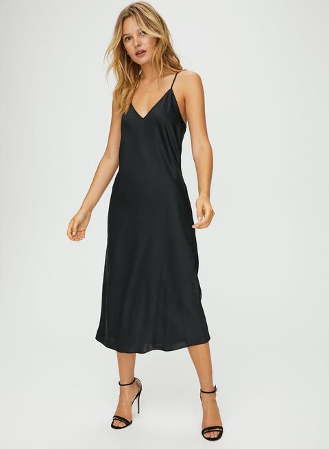 aritzia black slip dress